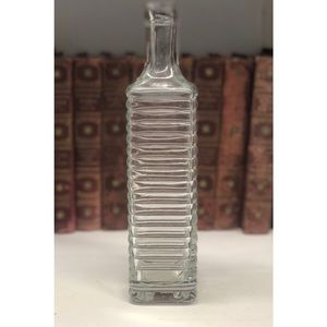 VINTAGE Square Ribbed Bottle/Vase